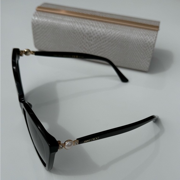 Excellent Condition JIMMY CHOO RUA/G/S Black 56/18/145 Women's Sunglasses - Picture 13 of 16